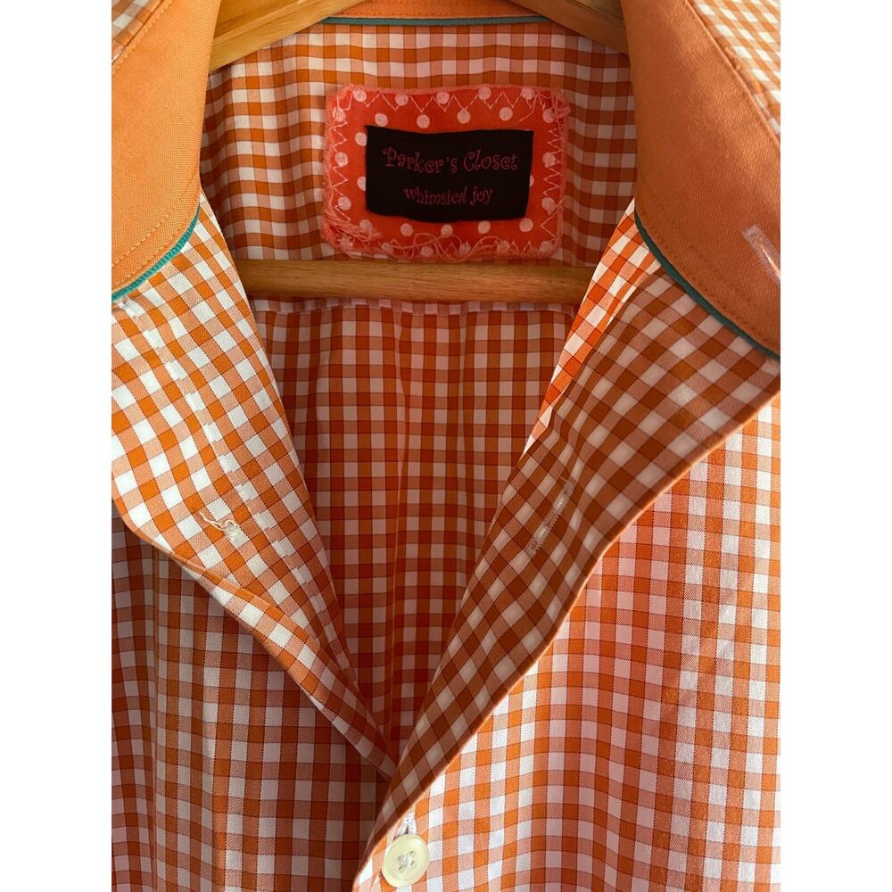 Handmade Gingham Ruffle Top Colorful Whimsy Size Large - Picture 3 of 8